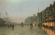Atkinson Grimshaw Liverpoool from Wapping oil on canvas